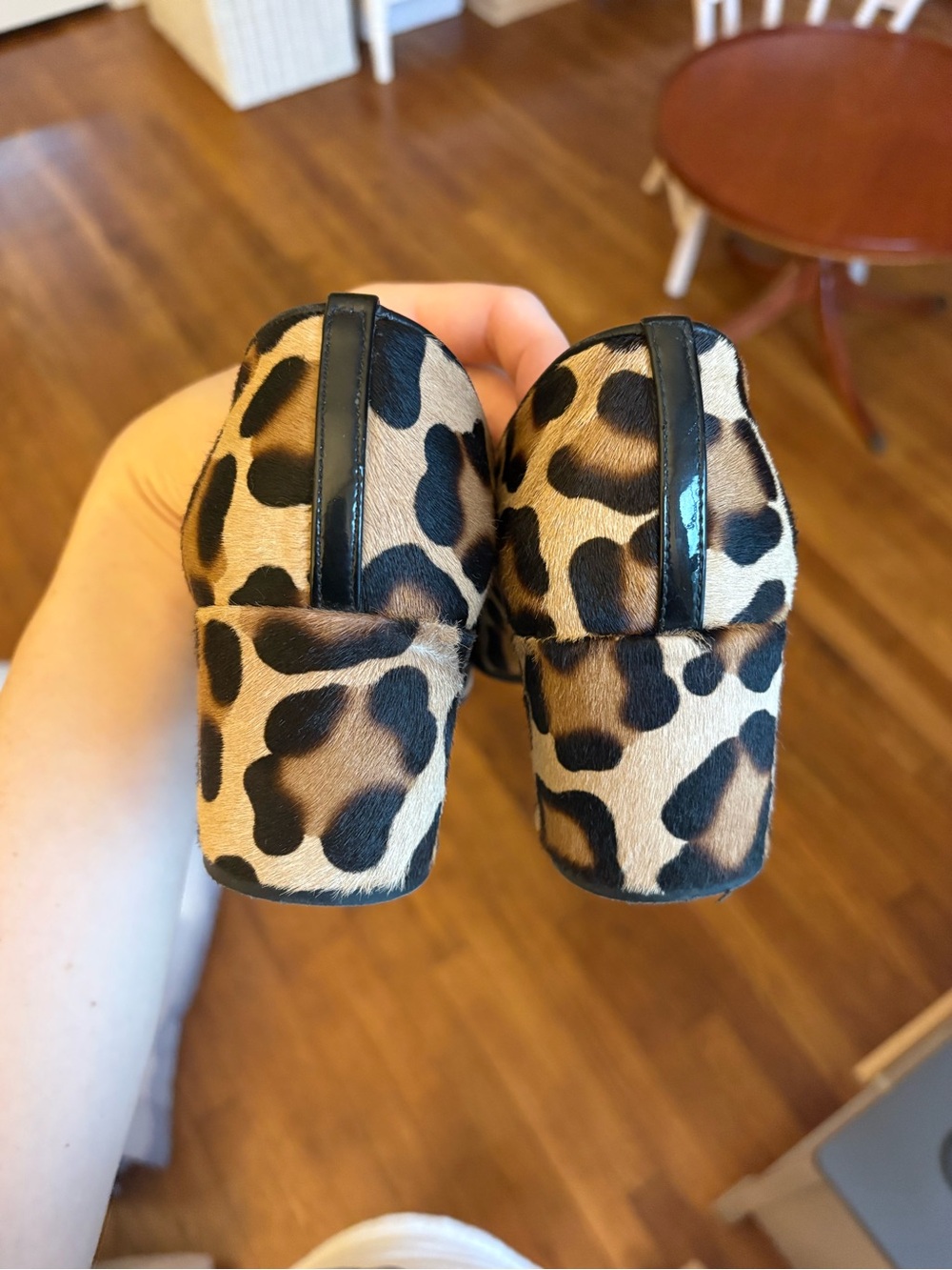 Margaux Leopard-Print Block Heel Pumps in Brown and Black - Picture 7 of 7